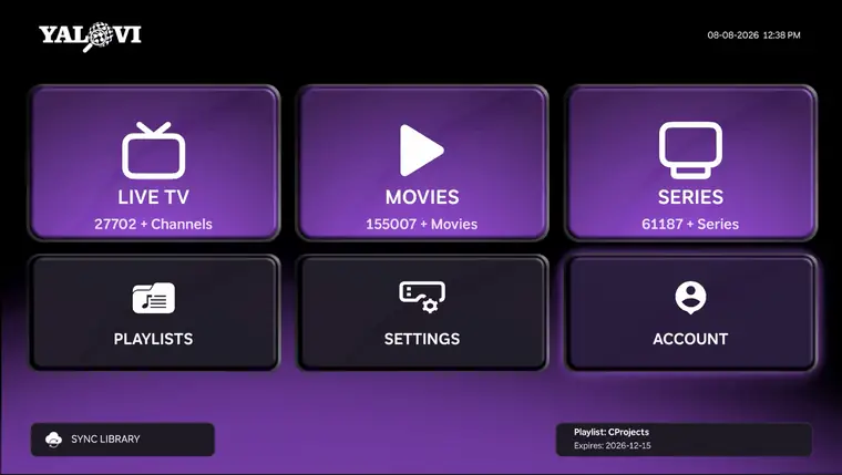 YALOVI Home interface preview