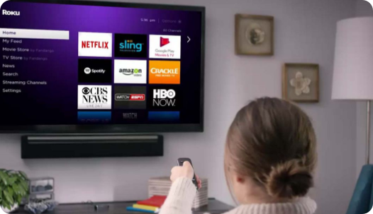 Roku device setup with remote